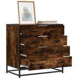 vidaXL Ormar s ladicama dimljeni hrast 70x41x70 cm konstruirano drvo | shoptok.hr