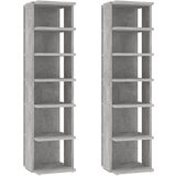 Maison Chic Omarica za obutev - Kopa za čevlje 2 kosa betonsko siva 27,5x27x102 cm, (21777902) | Shoptok.si