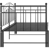 vidaXL izvlečni posteljni okvir črn kovinski 90x200 cm | Shoptok.si