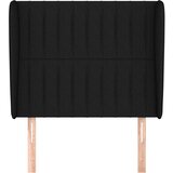  Uzglavlje s ušima crno 93x23x118/128 cm od tkanine | shoptok.hr