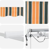  Skrovita tenda Zelena i žuta 500 × 300 cm Poliester i metal | shoptok.hr
