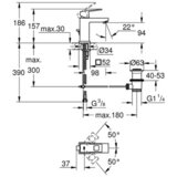 Grohe slavina EUROCUBE-lavabo+podskl 2312700e