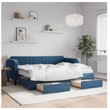 vidaXL Dnevni krevet na razvlačenje plavi 80 x 200 cm baršunasti | shoptok.hr