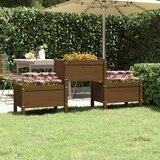 Maison Chic Cvetlično korito - Cvetlični Lonec medeno rjavo 178,5x44x75 cm trdna borovina, (21789032) | Shoptok.si