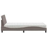  Postelja z vzmetnico taupe 100x200 cm blago, (22011990) | Shoptok.si