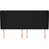  Uzglavlje s ušima crno 203x23x118/128 cm od tkanine | Eponuda.ba