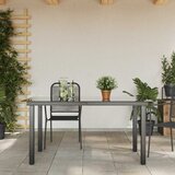  Vrtni stol crni 150 x 90 x 74 cm aluminijum i staklo | shoptok.hr