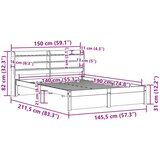 vidaXL Posteljni okvir z vzglavjem brez vzmetnice bel 140x190 cm | Shoptok.si