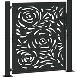  Vrtna vrata crna 105x106 cm čelični dizajn plamena | shoptok.hr