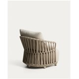 Kave Home Kremno bel/sivorjav oblazinjen vrtni fotelj Osani – | Shoptok.si