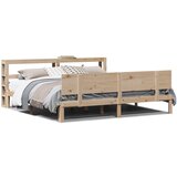 Maison Chic Posteljni okvir - Dvoposteljna postelja - Zakonska postelja z vzglavjem 180x200 cm borovina, (21692648) | Shoptok.si