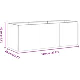vidaXL Planter Black 120x40x40 cm Hladno valjano jeklo | Shoptok.si