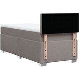 vidaXL Box spring postelja z vzmetnico taupe 90x200 cm blago | Shoptok.si