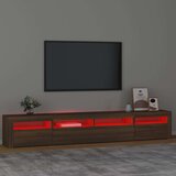 TV ormarić s LED svjetlima boja smeđeg hrasta 240x35x40 cm | shoptok.hr