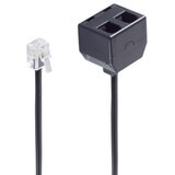 Shiverpeaks western adapter [1x RJ10 vtič 4p4c - 2x RJ10 vtičnica 4p4c] 0.15 m črna, (20411193) Cene