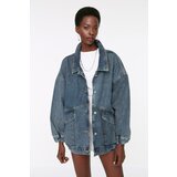 Trendyol Dark Blue Pocket Detailed Oversize Denim Jacket | ePonuda.com