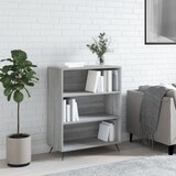 vidaXL Knjižna omara siva sonoma 69,5x32,5x90 cm inženirski les Cene