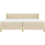  Postelja z vzmetnico Krem 200x200 cm Tkanina, (22051321) | Shoptok.si