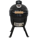 Picnic Ceramic Grill 13″ Kamado barbecue /grill Cart Charcoal (fuel) Black