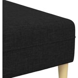 SOFA s jastukom 3 pcs Crna tkanina | shoptok.hr