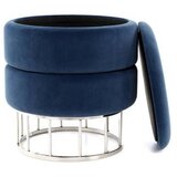 Kayoom TABURE, kovina, umetna masa, tekstil, leseni material srebrne barve, temno modra | Shoptok.si