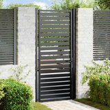  Vrtna vrata s mogućnošću zaključavanja crna 100x200 cm aluminijska Cijene