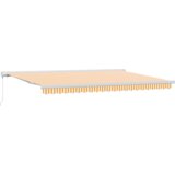 vidaXL Ročna vlečna tenda oranžna in bela 500x300 cm | Shoptok.si