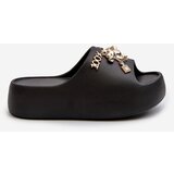 Boto Women's Lightweight Foam Slides with Decorations Black Orchia | Shoptok.si