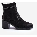 Boto Women's Low Heel Lace-up Black Ankle Boots Serellia | Eponuda.ba