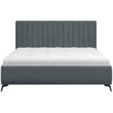 Hom`in OBLAZINJENA POSTELJA 160 cm x 200 cm , tekstil antracit | Shoptok.si