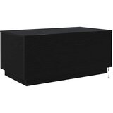  Klub stolić s LED svjetlima crni hrast 90x50x40 cm | shoptok.hr
