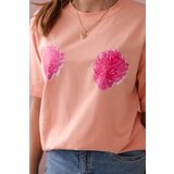 Kesi Cotton blouse with floral apricot print | shoptok.hr