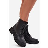 EVENTO Leather Ankle Boots Workers Insulated With Zipper Black Elosie | shoptok.hr