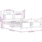 vidaXL Okvir kreveta bez madraca boja hrasta sonome 120x200 cm drveni | shoptok.hr