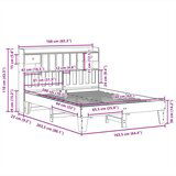vidaXL Posteljni okvir brez vzmetnice 160x200 cm trdna borovina | Shoptok.si