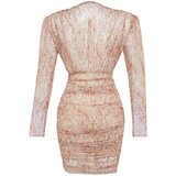 Trendyol multi color printed draped tulle dress | ePonuda.com