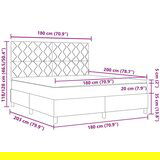 vidaXL Box Spring postelja z vzmetnico temno rjava Super King Tkanina, (22081200) | Shoptok.si