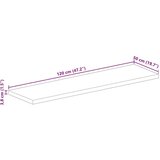 Stolna ploča 120x50x3 8 cm pravokutna od masivnog drva bagrema | shoptok.hr