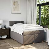  Krevet s oprugama i madracem smeđesivi 120 x 190 cm od tkanine | shoptok.hr