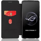 INORCO Pokrov stojala za Asus ROG Phone 7 5G/7 Ultimate 5G torbica za telefon s teksturo ogljikovih vlaken, reža za kartico PU usnje, (22035321) | Shoptok.si