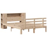  s regalom za knjige bez madraca 135x190 cm od borovine | shoptok.hr