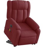  Električni masažni naslonjač na podizanje od tkanine boja vina | shoptok.hr
