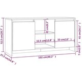 TV omarica betonsko siva 102x37,5x52,5 cm iverna plošča, (20730704) | Shoptok.si