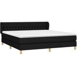  Krevet s oprugama i madracem crni 180x200 cm od tkanine | shoptok.hr