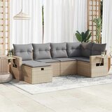 vidaXL 6-dijelni set vrtnih sofa s jastucima bež od poliratana | shoptok.hr