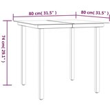  5-dijelni vrtni blagovaonski set crno-sivi od poliratana | shoptok.hr