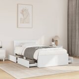  Okvir za krevet s uzglavljem bijeli 75x190 cm konstruirano drvo | shoptok.hr