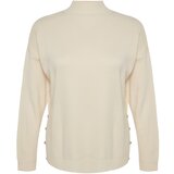 Trendyol Curve Plus Size Sweater - Ecru - Relaxed fit | shoptok.hr