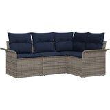  Sjedeća garnitura za vrt s pohranom 4 pcs Siva poliratan | Eponuda.com