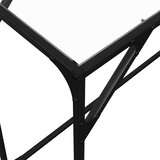  Stolić s prozirnom staklenom površinom 98x35x81 cm čelik | shoptok.hr